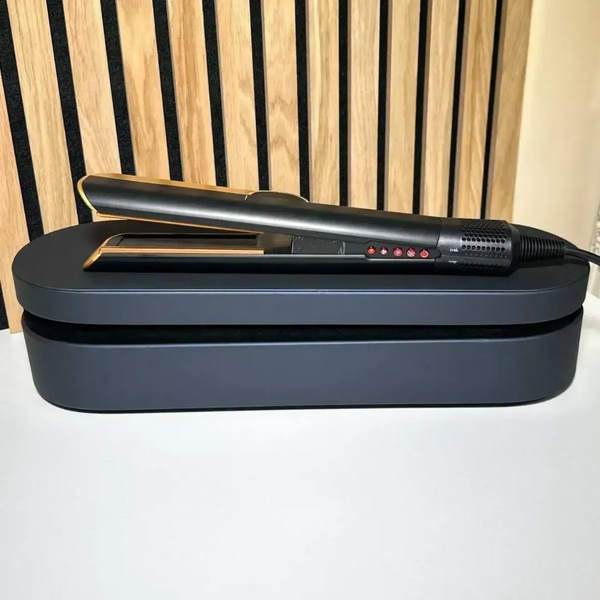 Випрямляч для волосся з кейсом HT01 Airstrait Strawberry Onyx Black/Gold id05 фото