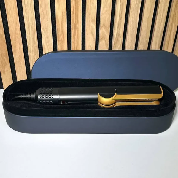 Випрямляч для волосся з кейсом HT01 Airstrait Strawberry Onyx Black/Gold id05 фото