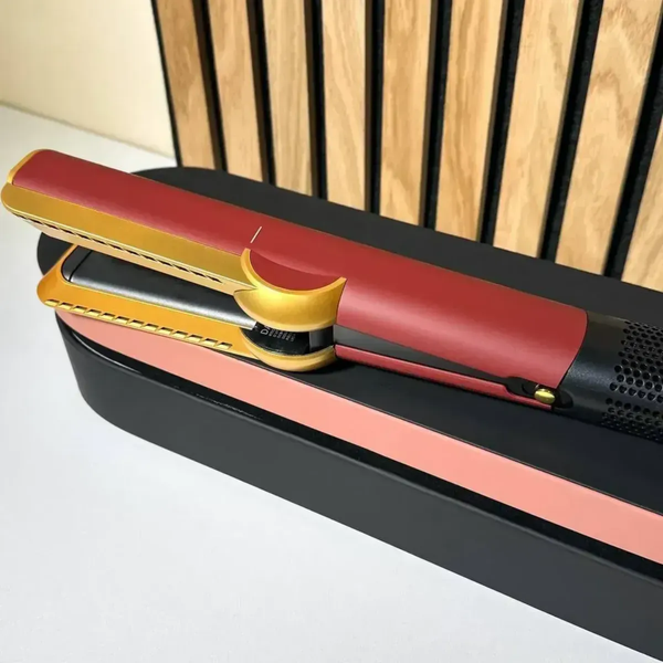 Випрямляч для волосся з кейсом HT01 Airstrait Red Velvet/Gold id06 фото