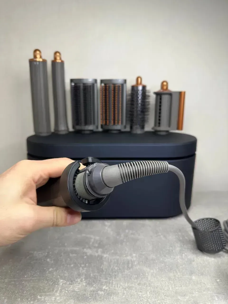 Стайлер для волосся з кейсом Airwrap Complete Long 6 насадок Nickel/Copper id012 фото