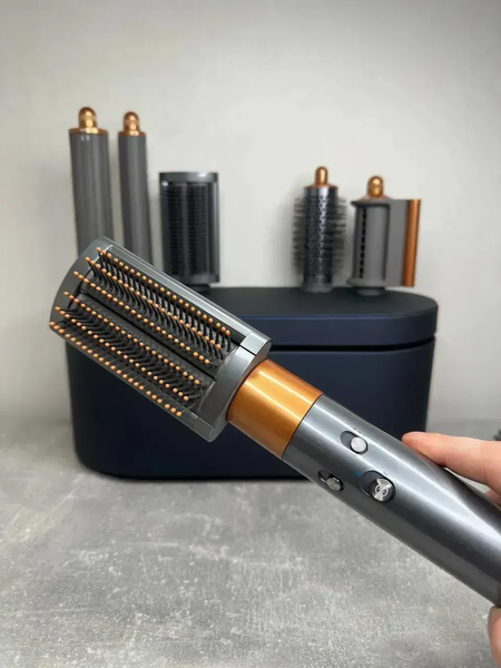 Стайлер для волосся з кейсом Airwrap Complete Long 6 насадок Nickel/Copper id012 фото