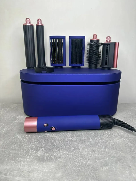 Стайлер для волосся з кейсом Airwrap Complete Long 6 насадок Vinca Blue/Rose id013 фото