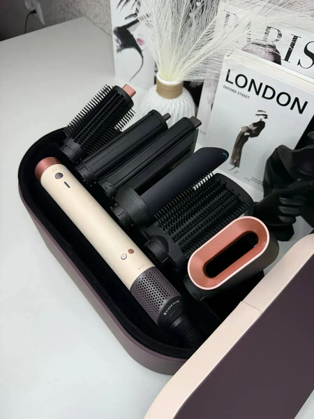 Мультистайлер Airwrap Coanda з кейсом 2x Multi Styler & Dryer HS09 Ceramic Pink/Rose Gold id022 фото