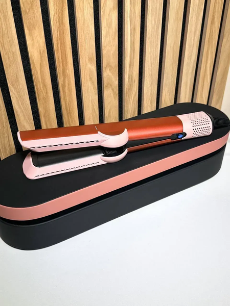 Випрямляч для волосся з кейсом HT01 Airstrait Strawberry Bronze/Blush Pink id503 фото