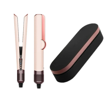 Випрямляч для волосся з кейсом HT01 Airstrait Ceramic Pink/Rose Gold id504 фото