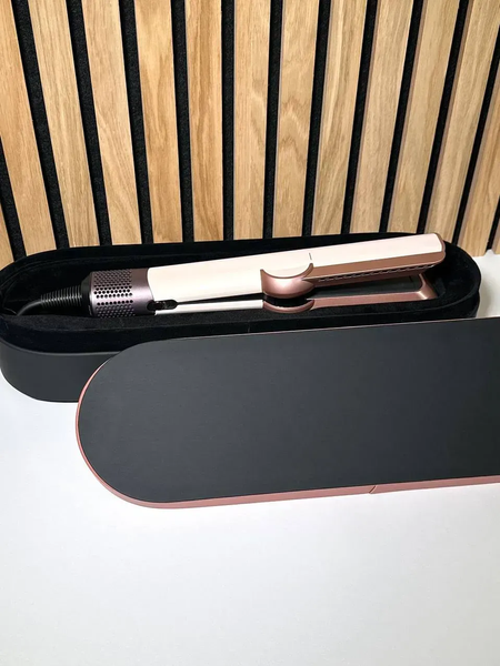 Випрямляч для волосся з кейсом HT01 Airstrait Ceramic Pink/Rose Gold id504 фото