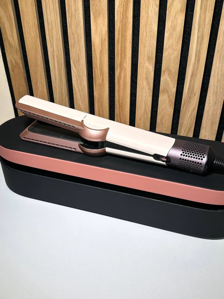 Випрямляч для волосся з кейсом HT01 Airstrait Ceramic Pink/Rose Gold id504 фото
